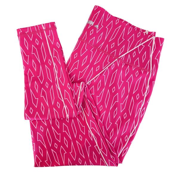 Adidas Ivy Park Beyonce Hot Pink Monogram Workout  Leggings Plus Size 2X - Picture 1 of 16